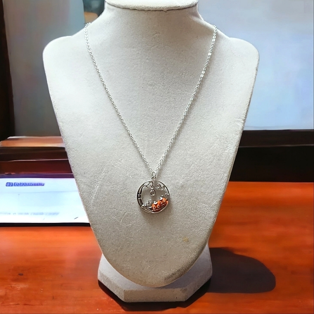 *NWOT* Halloween Pumpkin Forest Necklace